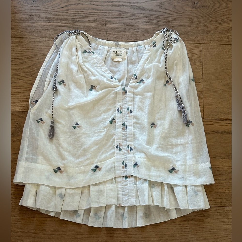 Mirth embroidered top